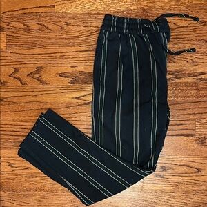 Topman Black and White Joggers with Pinstripes